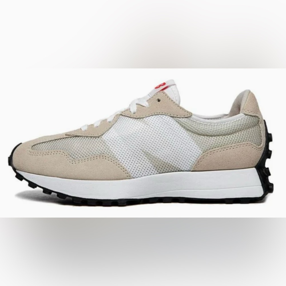 New Balance Beige and White Women's Athletic Sneakers